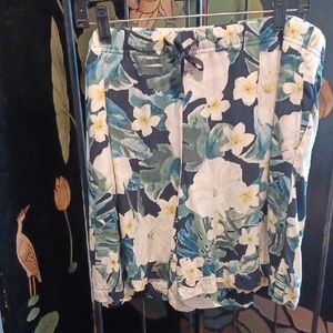 Nwt J.jill Floral Print Shorts with Drawstring